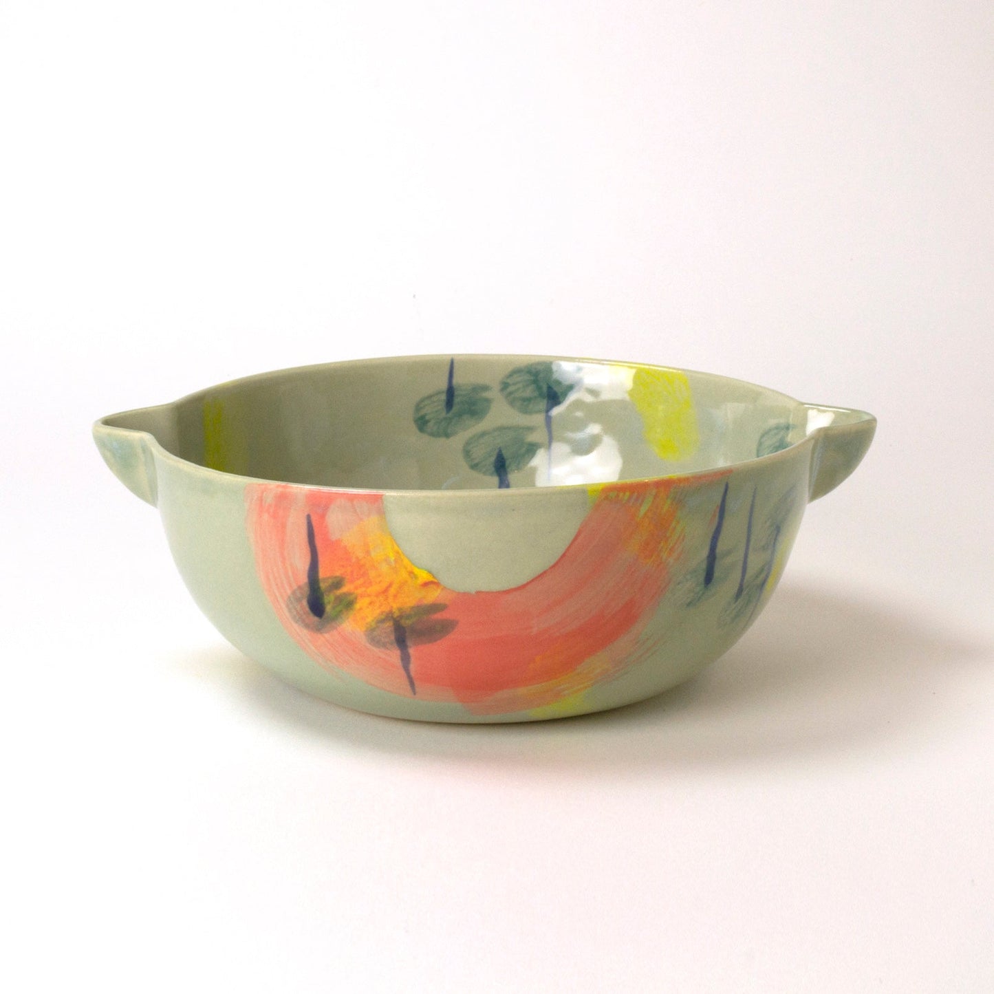 Bol à pâtes vert nénuphar