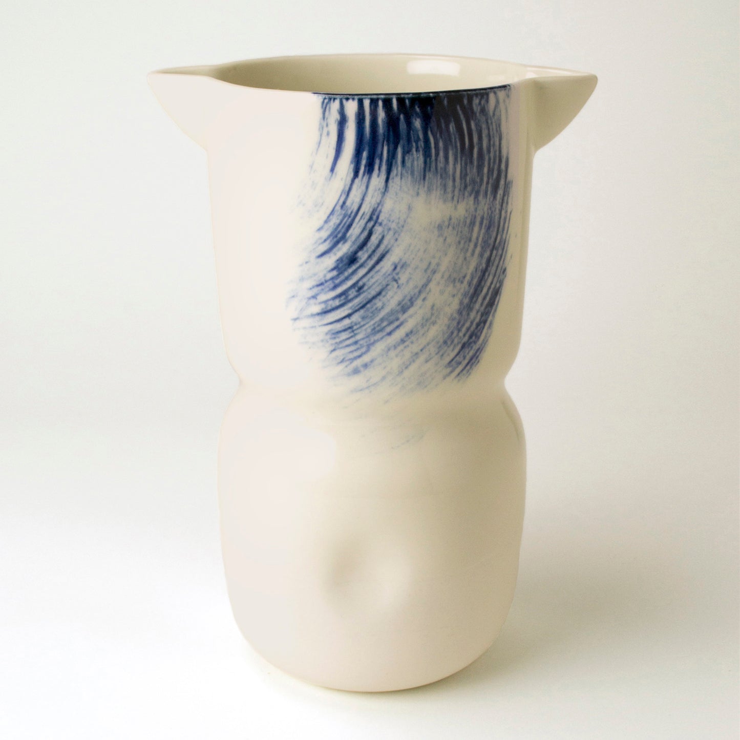 Grand vase à fleurs Vague Bleue