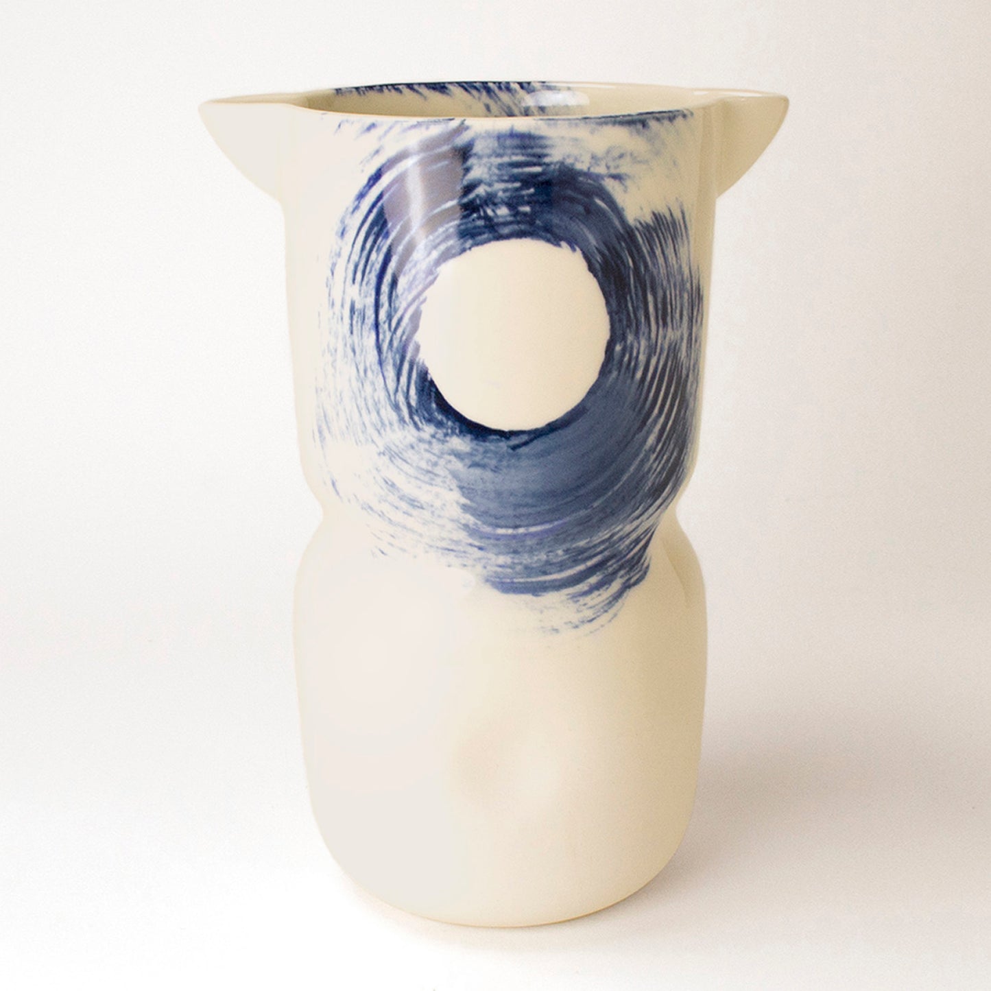 Grand vase à fleurs Vague Bleue