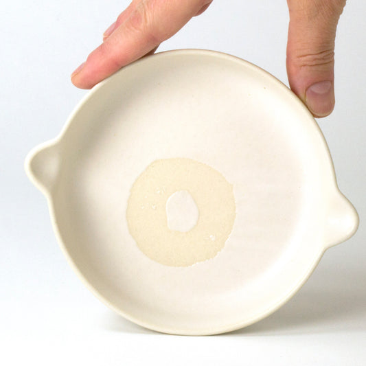 Mini assiette creuse blanche matte