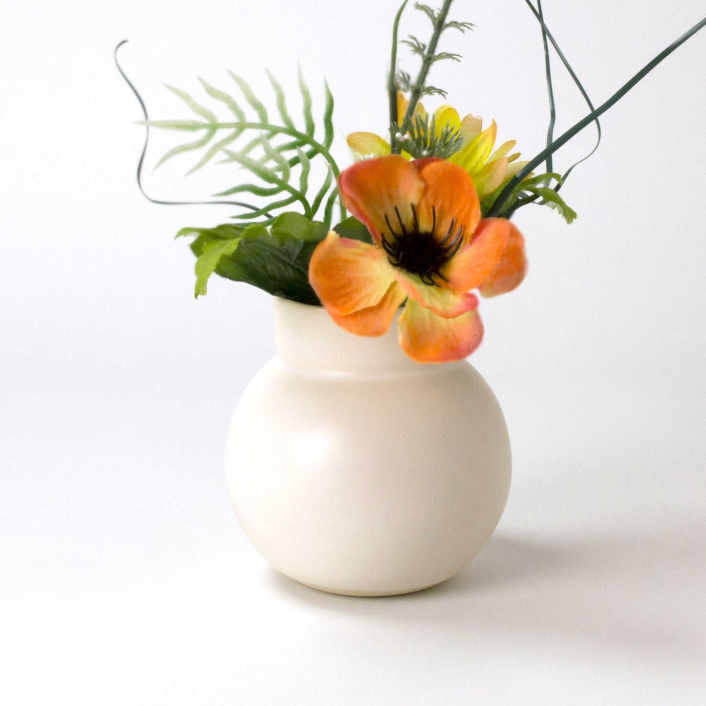 Mini vase Boule blanc mat