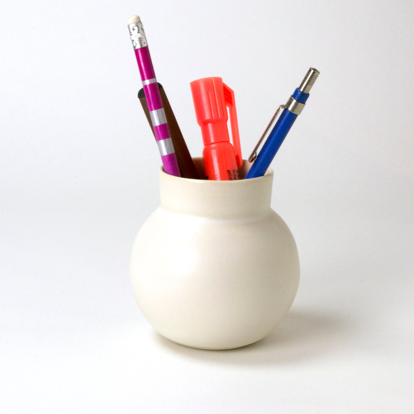 Mini vase Boule blanc mat