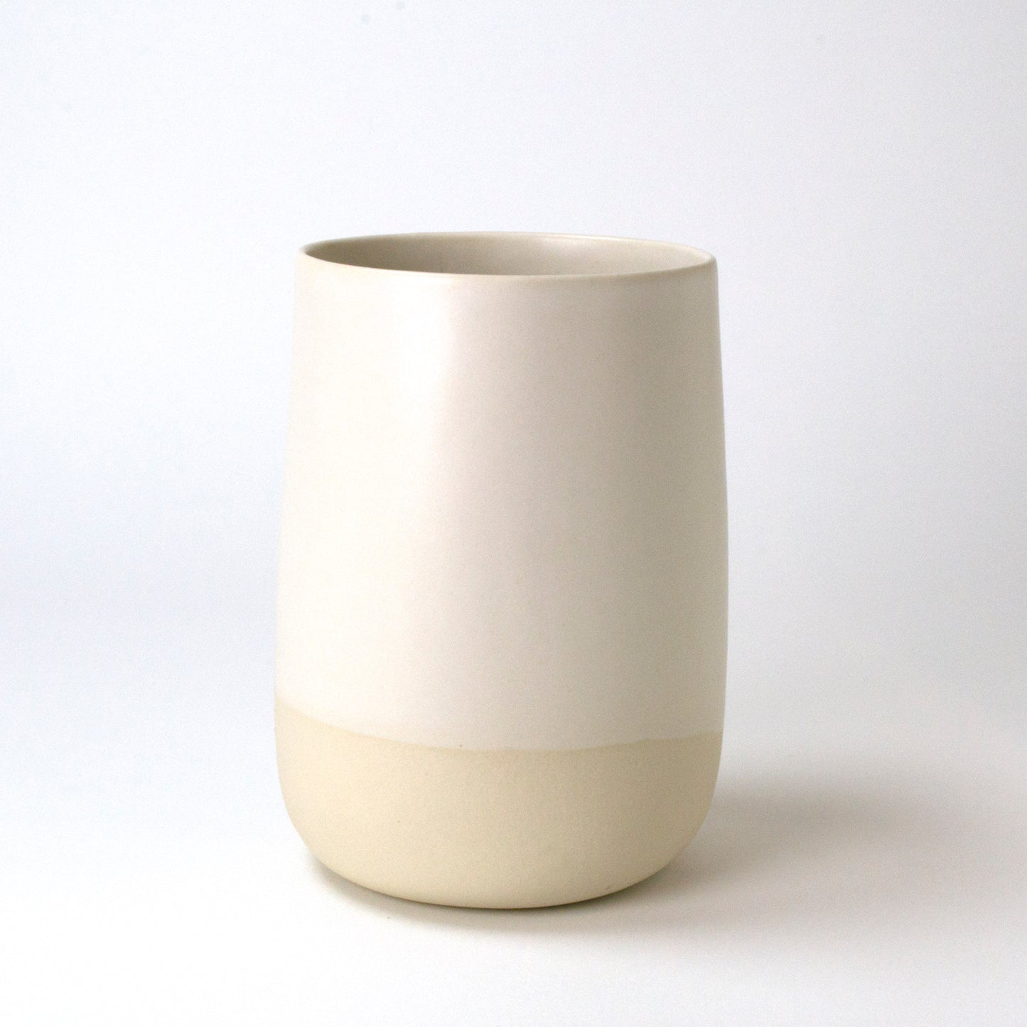 Vase droit blanc mat