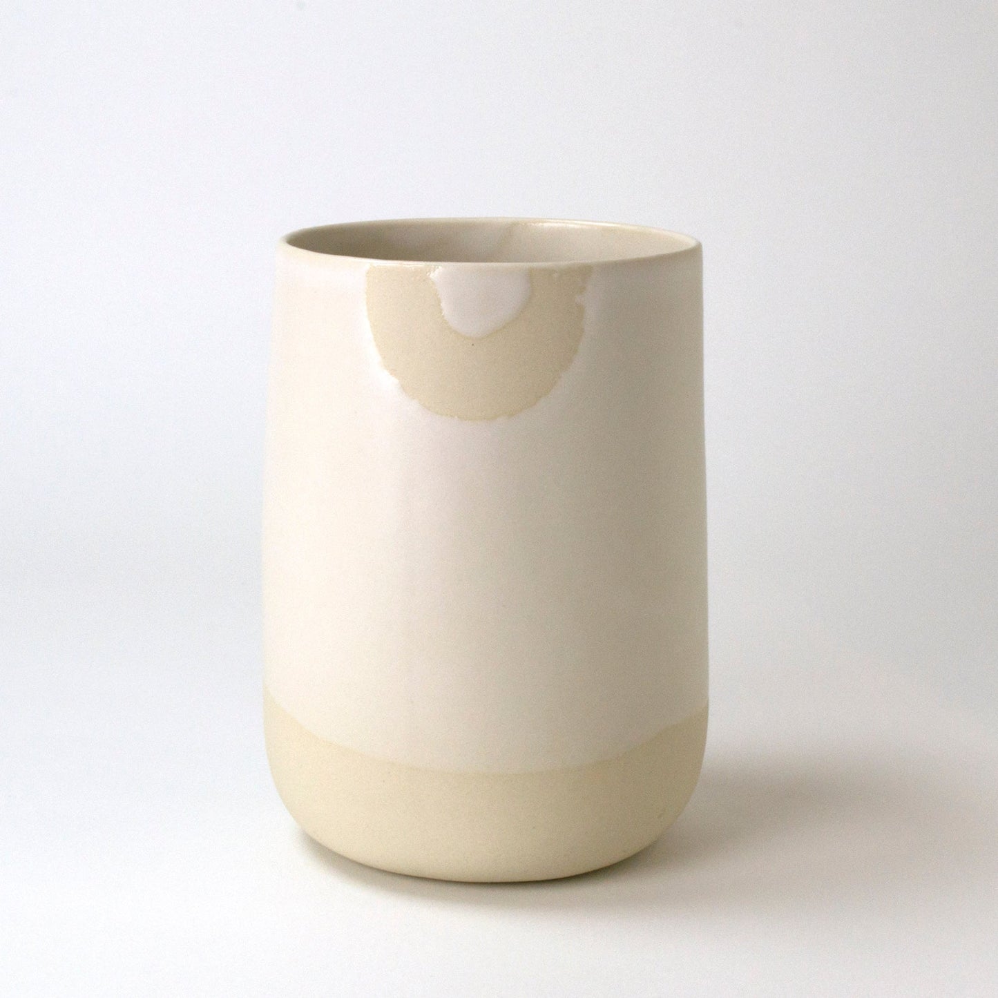 Vase droit blanc mat