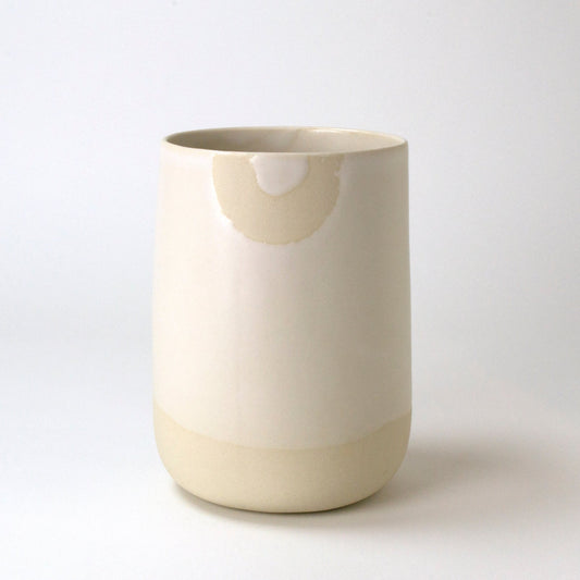 Vase droit blanc mat
