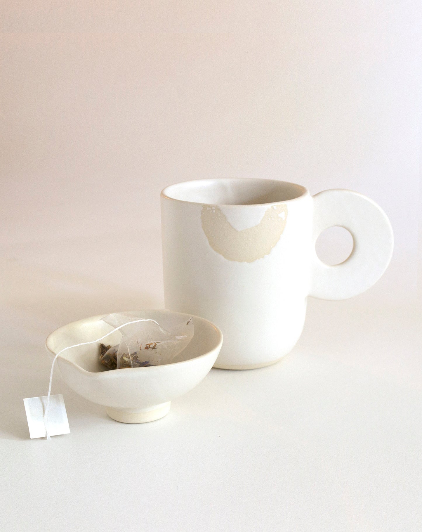 Tasse cappuccino blanche matte