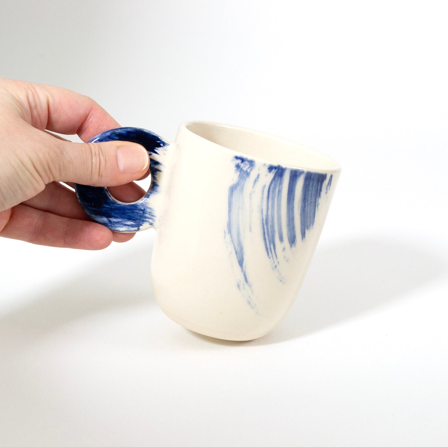 Tasse cappuccino vague bleue