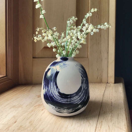 Vase-pot Vague Bleue