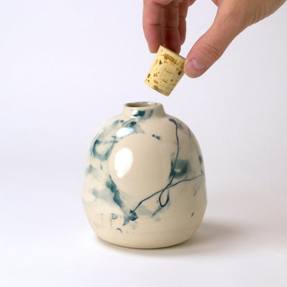 Matte white vase-pot
