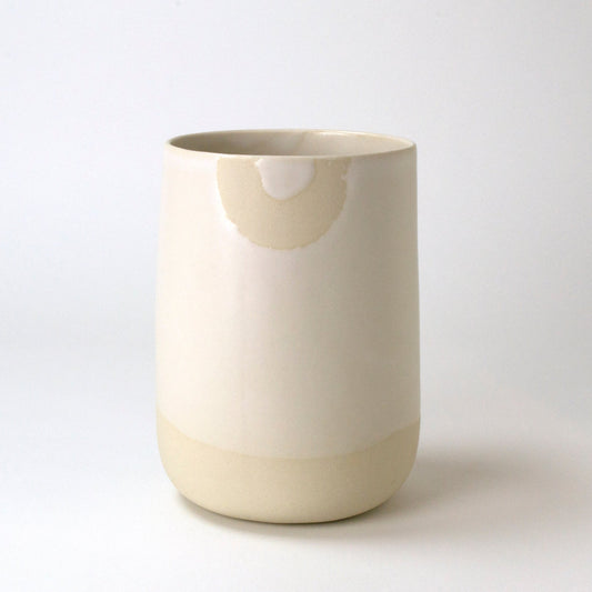 Matte white straight vase