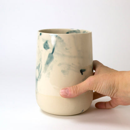 Matte white straight vase
